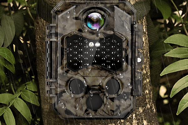 caméra de chasse sur un arbre